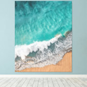 Toile Bleu clair Calme Océan Rive Bois Mur Art iPad Ai (Insitu (Plancher de Bois))