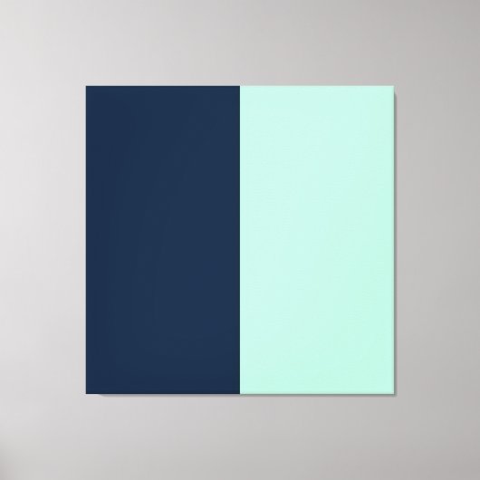 Toile Bleu de marin et menthe (Recto)