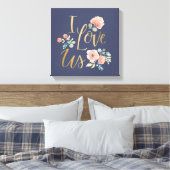 Toile Bleu délicieux fleurissant | Je nous aime (Insitu(Chambre))