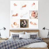 Toile bleu doux un beigne 1er anniversaire multi photo (Insitu(Chambre))