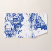 Toile Bleu Français Tour (Serviette à main)