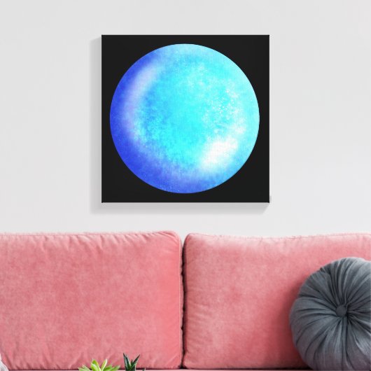 Toile Bleu Galaxy Orb - Canvas Bleu Tranquille Imprimer (Insitu(Salon))