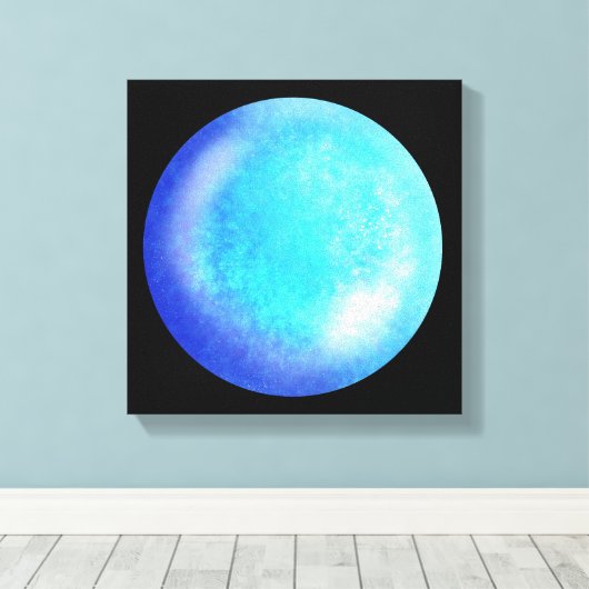 Toile Bleu Galaxy Orb - Canvas Bleu Tranquille Imprimer (Insitu (Plancher de Bois))