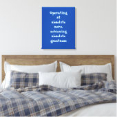 Toile Bleu Glace Profond Argent Art Quantique (Insitu(Chambre))