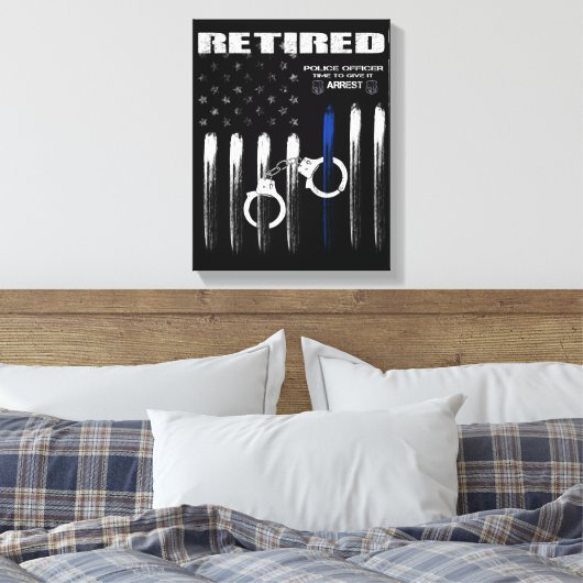 Toile Bleu Ligne mince Grunge Canvas Imprimer (Insitu(Chambre))