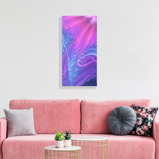 Toile Bleu Magenta Asymétrique Fractal (Insitu(Salon))