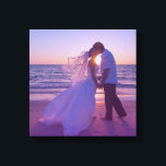 Toile Bleu Magenta Revêtement Mariage photo<br><div class="desc">Une photo de destination de mariage ou de lune de miel d'île. Ajoutez votre propre texte personnalisé pour créer une touche personnelle. Vous pouvez changer le cadre d'opacité sur le bleu en magenta pink ombre superposé.</div>