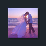 Toile Bleu Magenta Revêtement Mariage photo<br><div class="desc">Une photo de destination de mariage ou de lune de miel d'île. Ajoutez votre propre texte personnalisé pour créer une touche personnelle. Vous pouvez changer le cadre d'opacité sur le bleu en magenta pink ombre superposé.</div>