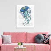 Toile Bleu méduse (Insitu(Salon))