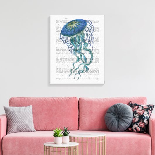 Toile Bleu méduse (Insitu(Salon))