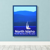 Toile Bleu nord de l'Idaho (Insitu (Plancher de Bois))