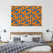 Toile Bleu Orange Imprimé Zen Étiqueté (Insitu(Chambre))