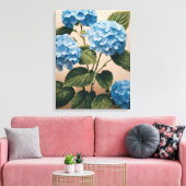 Toile Bleu paisible Hydrangée peinture (Insitu(Salon))