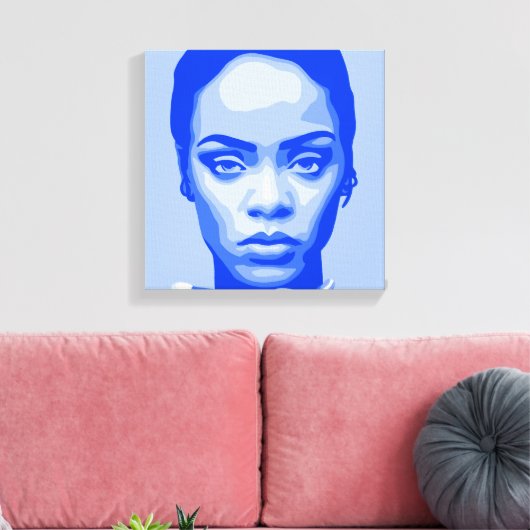 Toile Bleu sans apologisme | Mauvaise fille Ri Ri (Insitu(Salon))