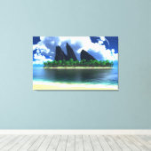 Toile bleu sans fin (2014) (Insitu (Plancher de Bois))