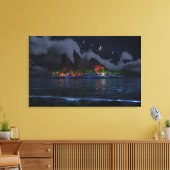 Toile Bleu sans fin (Nuit) (Insitu(Salon))