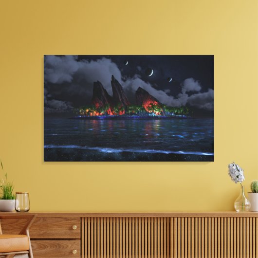 Toile Bleu sans fin (Nuit) (Insitu(Salon))