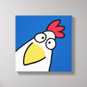 Toile Bleu SERIOUS CHICKEN par Sandra Boynton