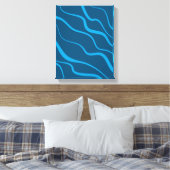Toile Bleu, simple, moderne, cool vague abstraction (Insitu(Chambre))