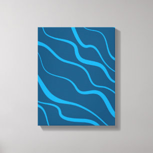 Toile Bleu, simple, moderne, cool vague abstraction