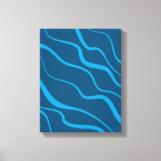 Toile Bleu, simple, moderne, cool vague abstraction (Recto)