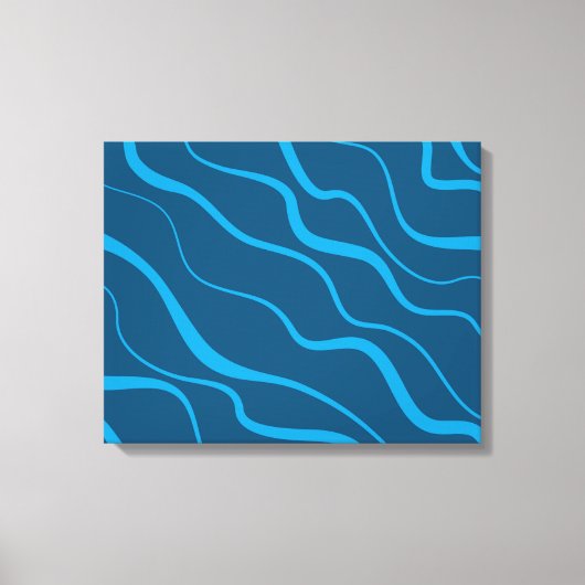 Toile Bleu, simple, moderne, cool vague abstraction (Recto)