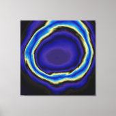 Toile Bleu spirale abstraite peinture acrylique 2 (Recto)