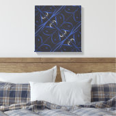 Toile Bleu sur noir (Insitu(Chambre))