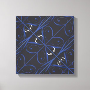 Toile Bleu sur noir