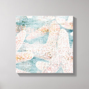 Toile Bleu turquoise d'étoiles de mer rustiques