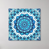 Toile bleu turquoise Mandala (Recto)