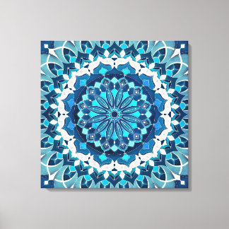 Toile bleu turquoise Mandala