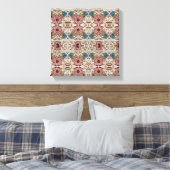 Toile bleu turquoise or bordeaux rose bohème (Insitu(Chambre))