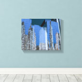 Toile Bleu urbain de Boston (Insitu (Plancher de Bois))