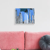 Toile Bleu urbain de Boston (Insitu(Salon))