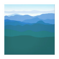 Bleu vert de Mountain View illustré