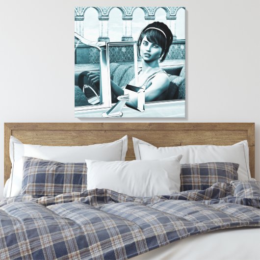 Toile Bleu vintage (Insitu(Chambre))