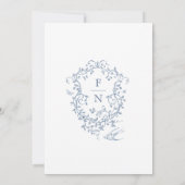 Toile Bleue De Jouy Faire-part de mariage Chinoise (Dos)