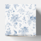 Toile Bleue De Jouy Floral Baptême Ballotins (Haut)