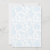 Toile Bleue De Jouy Invitation de douche nuptiale (Dos)