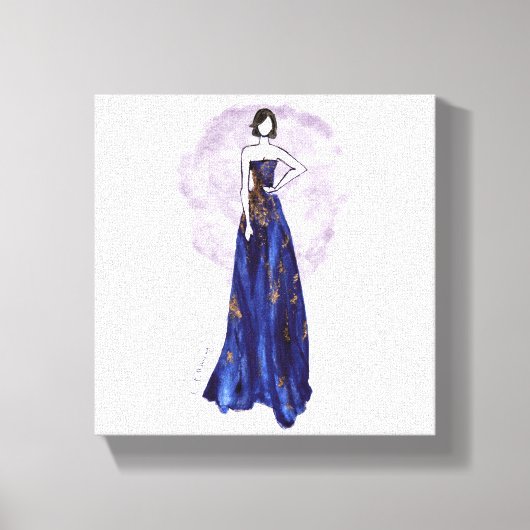 Toile Bleue et Dorée Enveloppée (Recto)