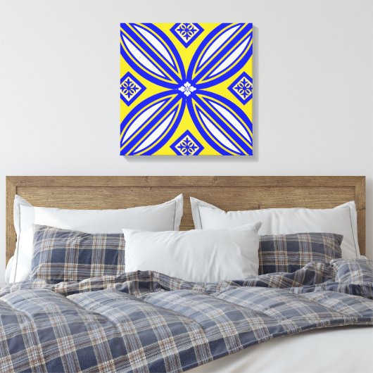 Toile Bleue Et Jaune Espagnole Tile Art Mur (Insitu(Chambre))