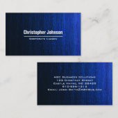 Toile Bleue Moderne Carte de visite Professionnel (Devant / Derrière)