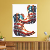 Toile Bling American Flag Boot (Insitu(Salon))