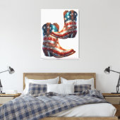 Toile Bling American Flag Boot (Insitu(Chambre))