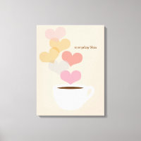 Bliss quotidien Café Love Art Canvas