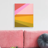 Toile Bloc de couleurs Art géométrique moderne en rouge  (Insitu(Salon))