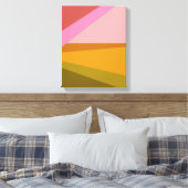 Toile Bloc de couleurs Art géométrique moderne en rouge  (Insitu(Chambre))