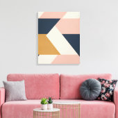 Toile Blocs d'arcs de couleur et de moutarde - Moderne g (Insitu(Salon))