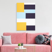 Toile Blocs de couleur du milieu du siècle Premium Wrapp (Insitu(Salon))